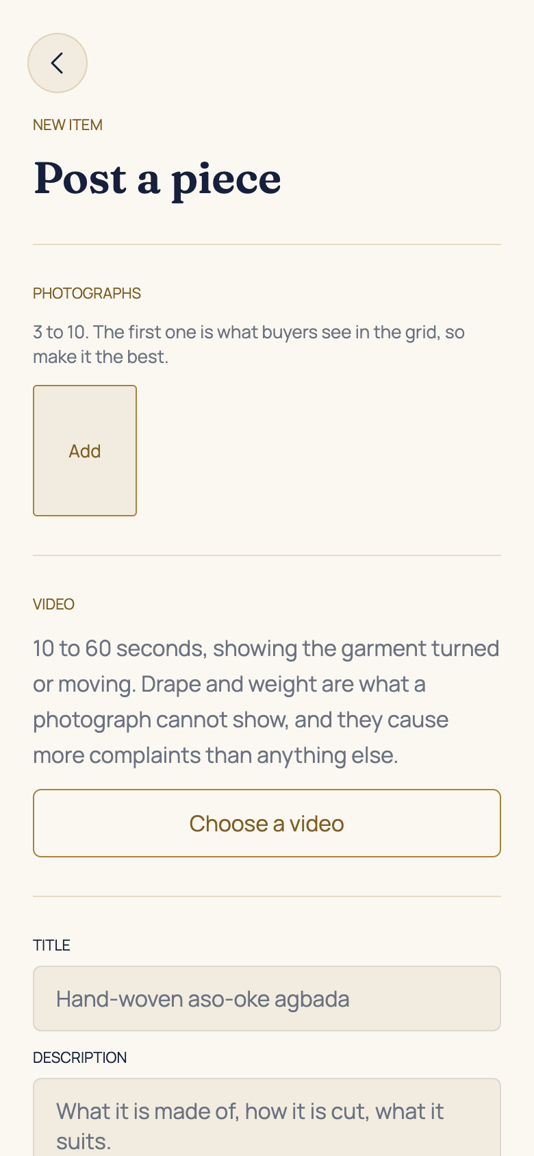 Add photographs and video in the AFH app, using example data