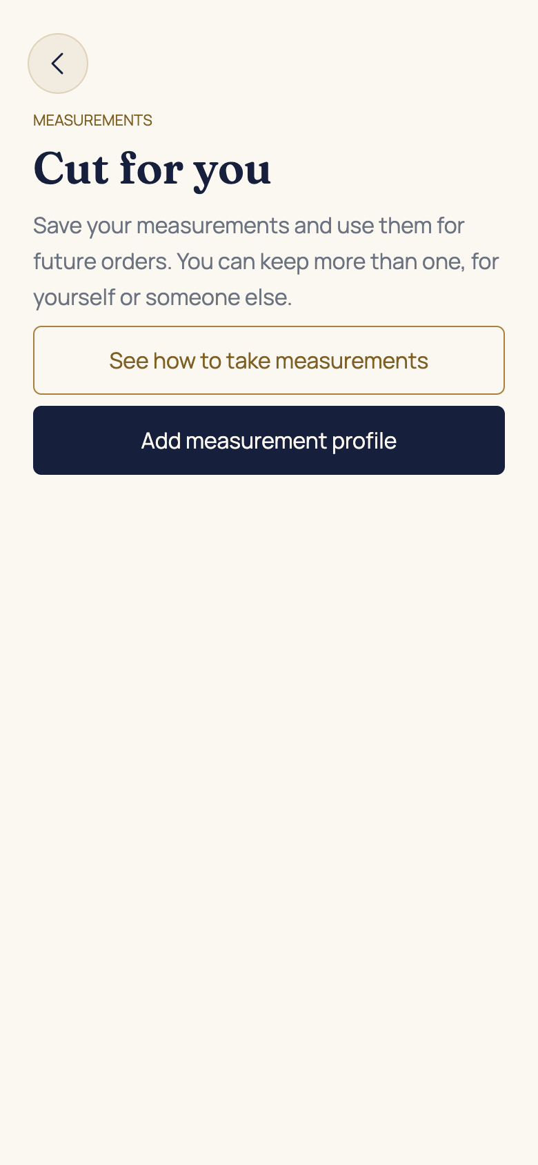 Get ready to measure in the AFH app, using example data